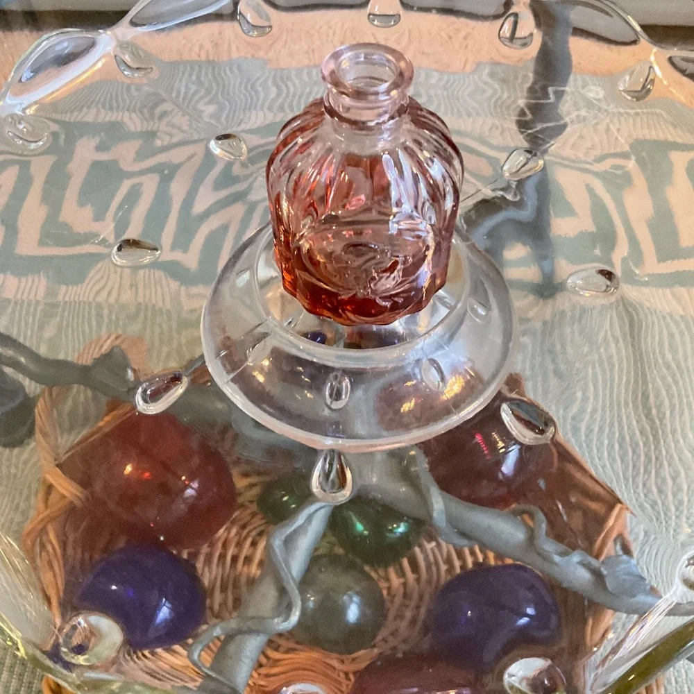 Small Colored Glass Bottles Set of 4
